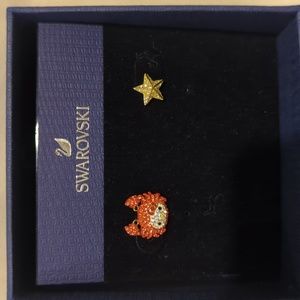 Swarovski Original Crystal Hello Kitty Crab and Star Earrings